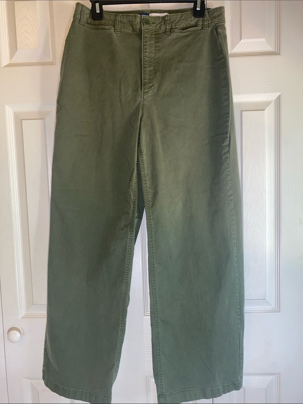 Old Navy Olive Straight-Leg Chinos- 96% Cotton